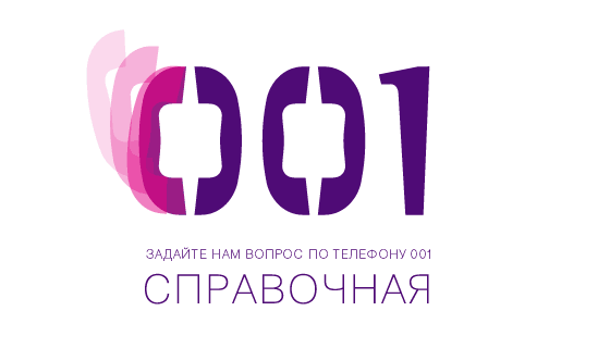 Разработка фирменного стиля для нижегородской справочной службы «001» - портфолио бренд-бюро «Артбайт!»