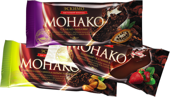 Разработка упаковки для мороженого «Монако» - портфолио бренд-бюро «Артбайт!»